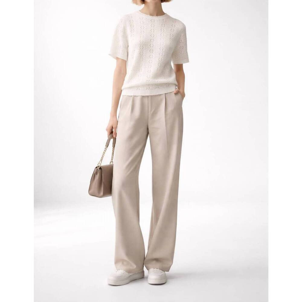 NEW DÔEN monica short sleeve sweater in swan